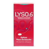Lyso 6 aphtes 30 comprimés