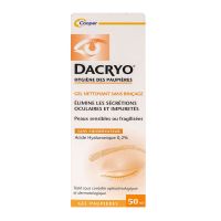 Dacryo hygiène paupières gel nettoyant sans rinçage 50ml