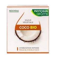 Huile végétale coco bio peau cheveux secs 100ml
