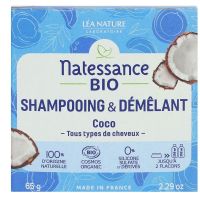 Shampoing et démêlant bio coco tous cheveux 65g