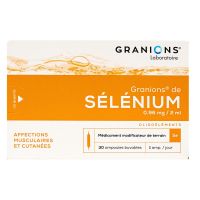 Granions de sélénium 30 ampoules