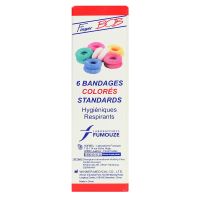 6 bandages standard 6 couleurs assorties
