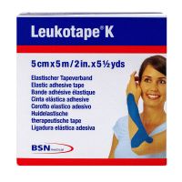 Leukotape K bande adhésive élastique bleu 5mx5cm