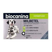 Milbetel chien +5kg 2 comprimés