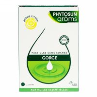 24 pastilles gorge sans sucre citron