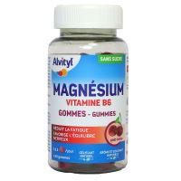Magnésium vitamine B6 goût cerise réduire la fatigue 45 gummies