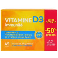 Vitamine D3 immunité 30+ 45 gélules