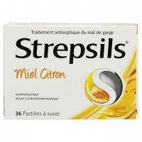 Strepsils miel citron 36 pastilles