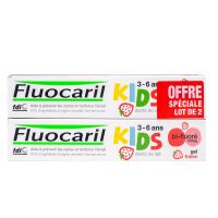 Kids 3-6 ans gel dentifrice bi-fluoré fraise 2x50ml