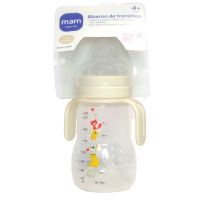 Trainer biberon de transition anti-fuites +4mois avec poignée 220ml