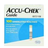 Accu-Check Guide 100 bandelettes réactives glycémie