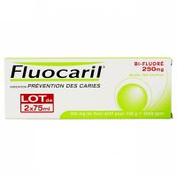 Dentifrice bi-fluoré pate menthe 2x75ml