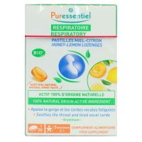 20 pastilles gorge respiratoire miel-citron
