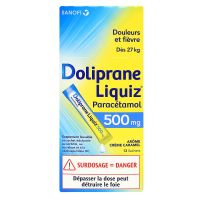 Doliprane Liquiz sans sucre 500mg suspension buvable 12 sachets