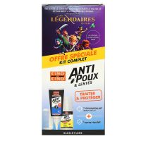 Kit anti-poux lentes 1 shampoing gel 100ml + 1 spray répulsif 100ml