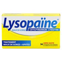 Lysopaine 36 comprimés à sucer - menthe