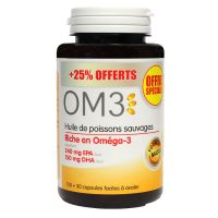 OM3 huile de poissons sauvages 150 capsules
