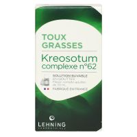 Kreosotum complexe n°62 toux grasse solution buvable 30ml