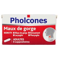 Pholcones gorge 8 suppositoires