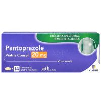 Pantoprazole 20mg remontée acide 14 comprimés