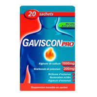 GavisconPro suspension buvable menthe sans sucre 20 sachets