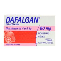 Dafalgan 80 mg 4 à 6kg 10 suppositoires