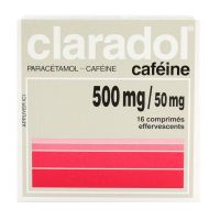 Claradol 500mg/50mg caféine 16 comprimés