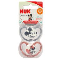 Space Disney Baby 0-6 mois 2 sucettes silicone Mickey / Minnie