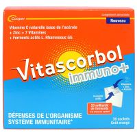 Vitascorbol Immuno+ défenses organisme 30 sachets