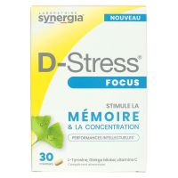D-Stress Focus mémoire concentration 30 comprimés