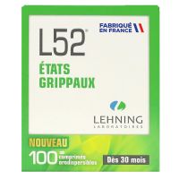 L52 états grippaux 100 comprimés