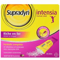 Intensia riche en fer réduit la fatigue fruit de la passion 20 sticks