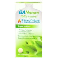 GANatura 100% naturel brûlures d'estomac digestion difficile 14 comprimés