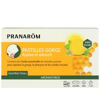 Aromaforce gorge miel citron 24 pastilles