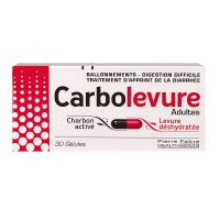 Carbolevure adultes 30 gélules