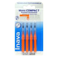 Mono Compact 4 brossettes interdentaires orange 1,2mm