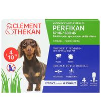 Perfikan 67mg-600mg petits chiens 4 à 10kg 4 pipettes
