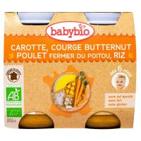 Petit pot menu carotte butternut poulet & riz 2x200g