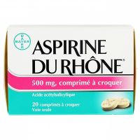 Aspirine du Rhône 500mg 20 comprimés à croquer