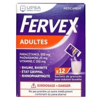 Fervex Adulte rhume rhinite etat grippal 12 sachets granulés