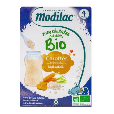 Mes Cereales Du Soir Bio Des 4 Mois Carottes 250g