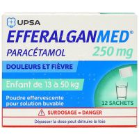 Dafalgan 250 mg 13 à 50kg 12 sachets