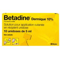 Bétadine dermique 10% 10 unidoses de 5ml
