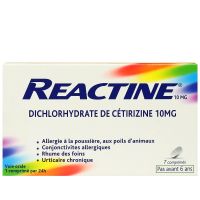 Reactine 10mg 7 comprimés