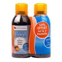 Turbodraine solution buvable 2x500ml - thé vert pêche