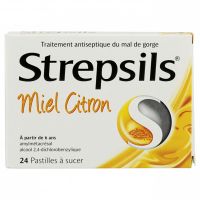 Strepsils miel citron 24 pastilles