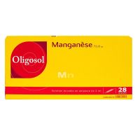 Oligosol manganèse 28 ampoules