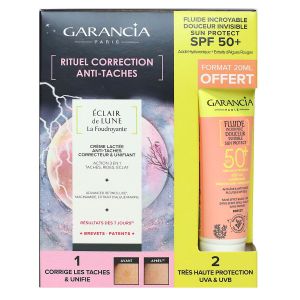 Eclair de lune la foudroyante creme anti-taches 30ml + fluide SPF50+ 20ml offert