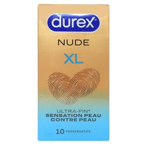 Nude XL ultra-fins 10 préservatifs sensation peau contre peau