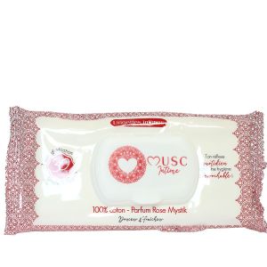 30 lingettes parfum Rose Mystik 100% coton